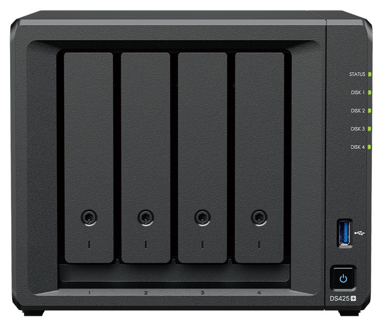 Synology DS425+   4x SATA, 2GB RAM, 2x USB 3.2, 1x 2,5 GbE, 1x 1GbE
