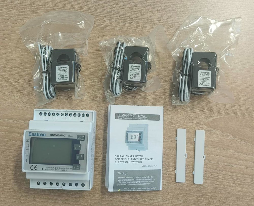 Eastron SDM630MCT- 40mA elektroměr, třífázový