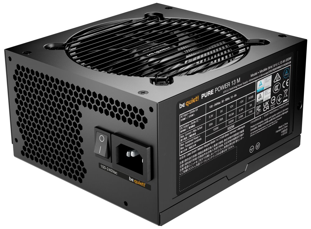 Be quiet! / zdroj PURE POWER 13M 550W / ATX 3.1 / 120mm fan / 80 Plus Gold