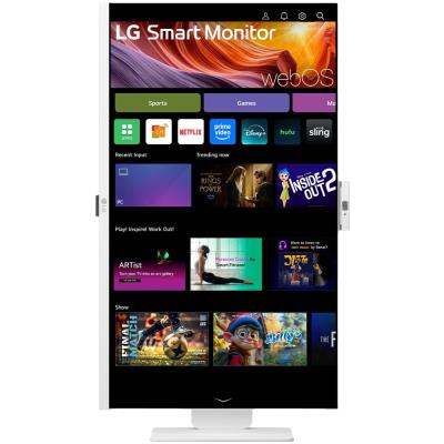 LG monitor 32U850SA-W 31,5" IPS 3840x2160/16:9/400cdm/5ms/USB-C/HDMI/BT/Wifi/webOS/zrcadlení/speaker/FHDkamera/výš.stav.