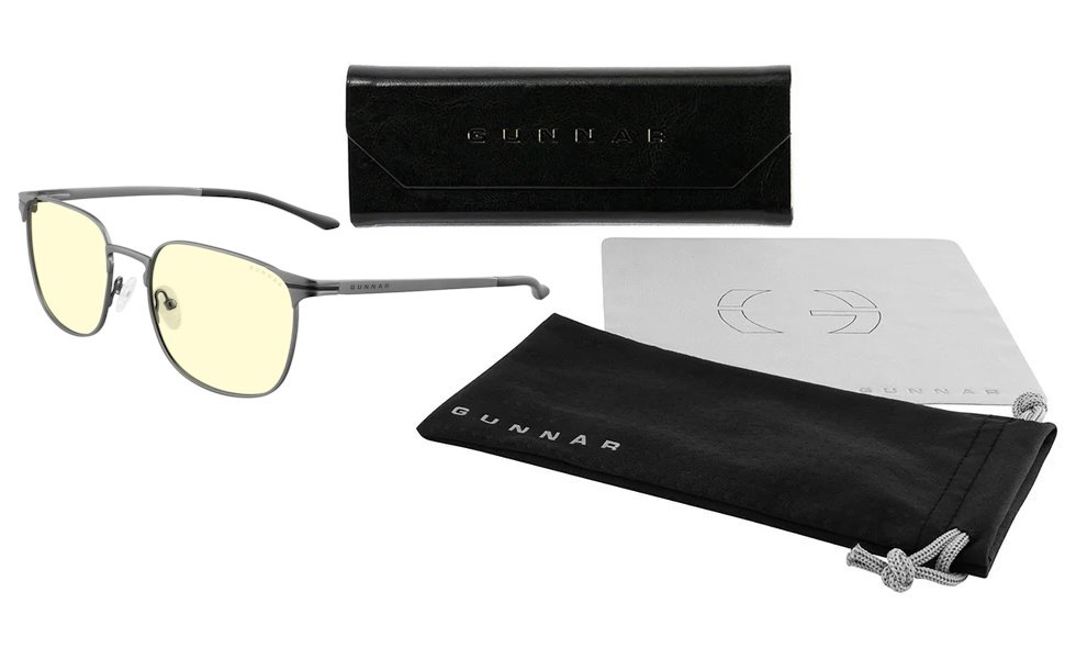 GUNNAR kancelářske/herní brýle  MONTEREY GUNMETAL jantarová skla BLF 65 GUNNAR focus