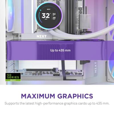 NZXT skříň H9 Flow RGB dvoukomorová ATX / 1x140 RGB mm / 1x 120mm RGB fan  / prosklená / bílá