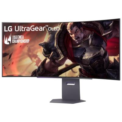 LG monitor zakřivený 45GX90SA-B 44,5 " OLED/3440x1440/21:9/275cd/m2/240 HZ/0,03ms/ DP/HDMI/USB-C/LAN/7Wx2/výškově stav.