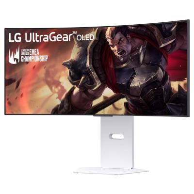 LG monitor zakřivený 34GX90SA-W 34 " OLED/3440x1440/21:9/275cd/m2/240 HZ/0,03ms/ DP/HDMI/USB-C/LAN/7Wx2/výškově stav.