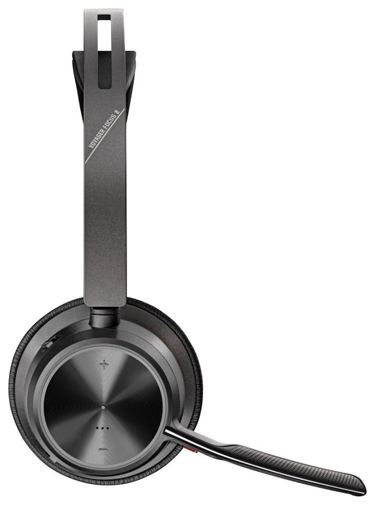 Poly by HP Voyager Focus 2 MS Teams bezdrátová náhlavní souprava, nabíjecí stojánek