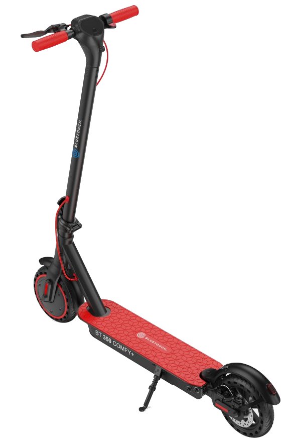BLUETOUCH elektrická koloběžka BT350 COMFY+/ výkon 350W/ rychlost až 30 km/h/ dojezd 40 km/ baterie 11,6Ah/ černo-červen