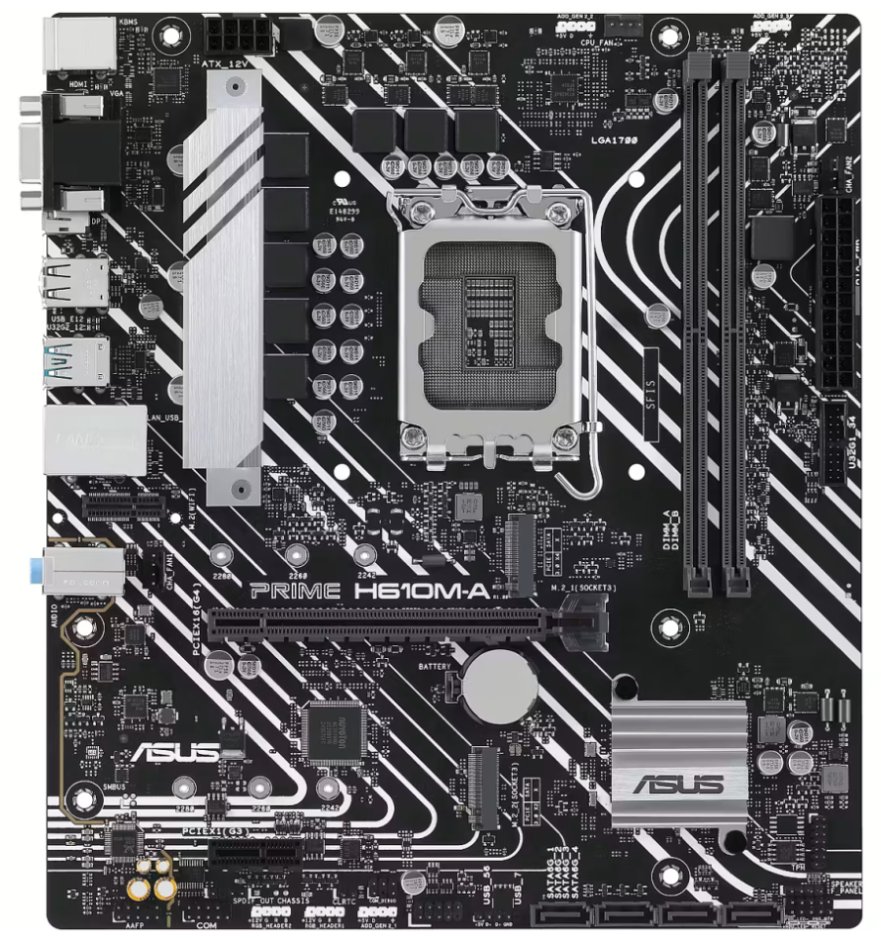 ASUS PRIME H610M-A-CSM / H610 / LGA1700 / 2x DDR5 / M.2 / HDMI / DP / D-Sub / mATX