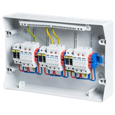 Solarmi DC3 osazený rozvaděč pro fotovoltaiku, 3x svodič, 3x odpojovač, pojistky, 3x15A, 1000V,
