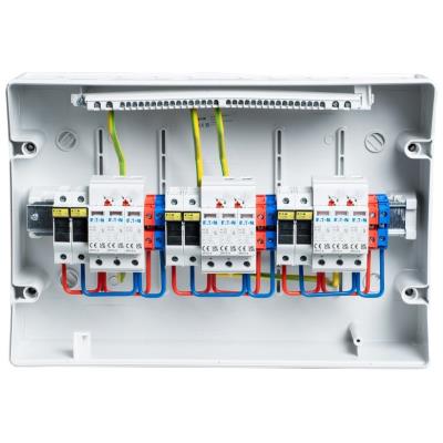 Solarmi DC3 osazený rozvaděč pro fotovoltaiku, 3x svodič, 3x odpojovač, pojistky, 3x15A, 1000V,