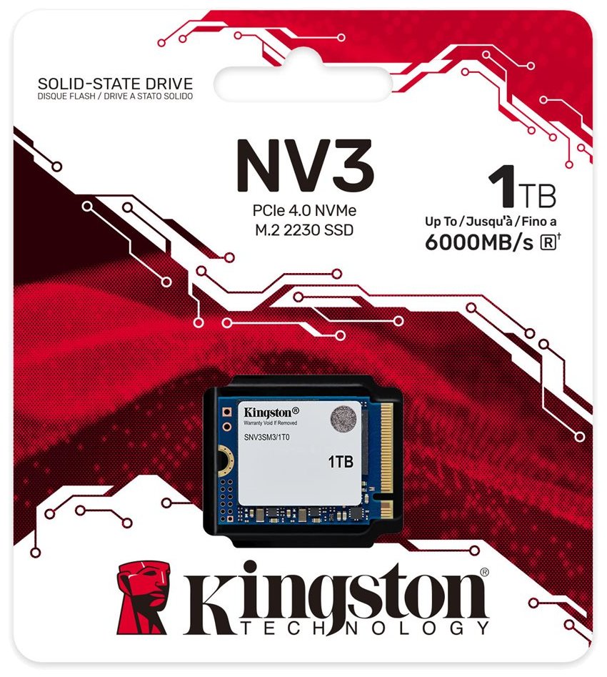 KINGSTON NV3 SSD 1TB / NVMe M.2 PCIe Gen4 / Interní / M.2 2230
