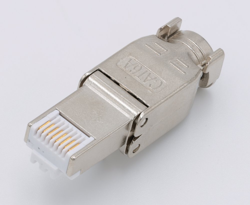 XtendLan Konektor STP RJ45 CAT6A, drát, stíněný, bez nástoje