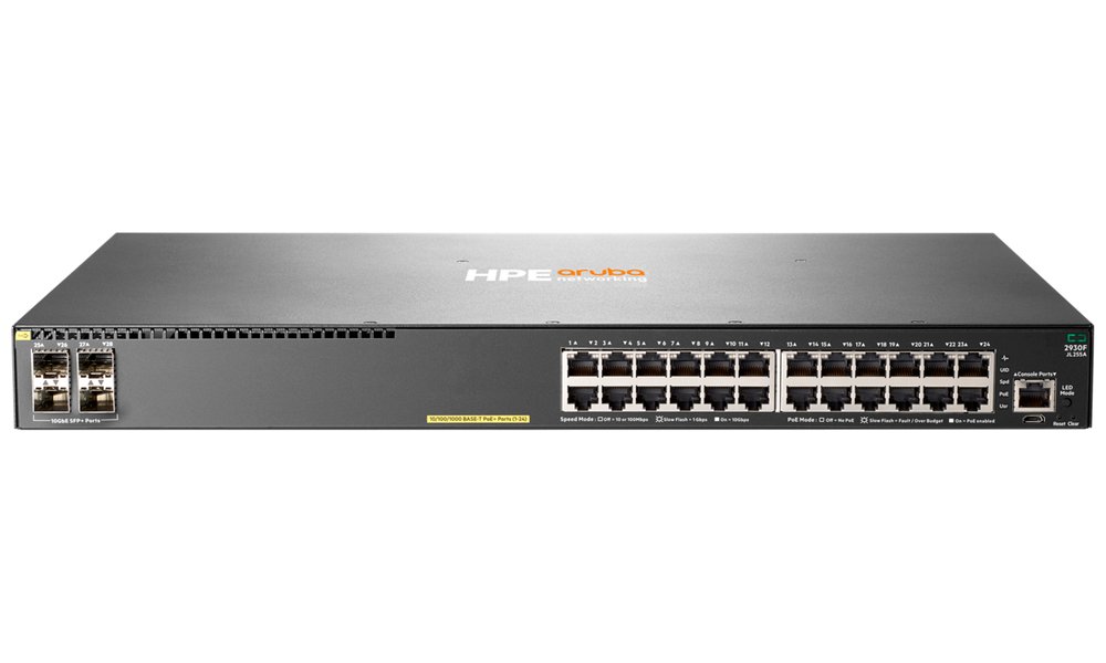 HPE Aruba Networking 2930F 24G PoE+ 4SFP+ Switch