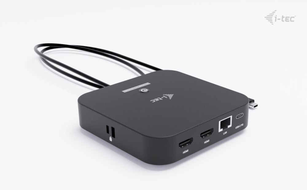 i-tec dokovací stanice USB-C Dual HDMI Docking Station with Power Delivery 100W + univerzální nabíječka 100W