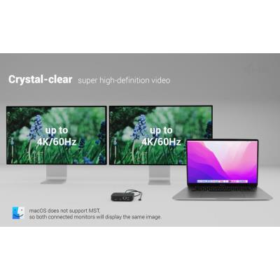 i-tec dokovací stanice USB-C Dual HDMI Docking Station with Power Delivery 100W + univerzální nabíječka 100W