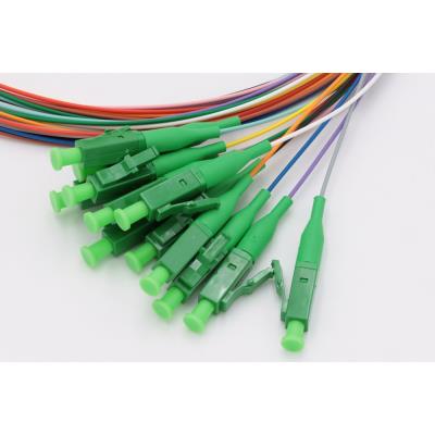 XtendLan FO pigtail LC/APC, 9/125, 0,9mm, 1m, LS0H, ZWP, sada 12 pigtailů různé barvy, G.652d