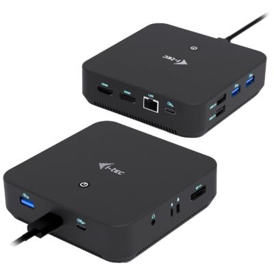 i-tec dokovací stanice USB-C DP Dual HDMI Docking Station, Power Delivery 100W + univerzální nabíječka 100W