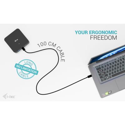i-tec dokovací stanice USB-C DP Dual HDMI Docking Station, Power Delivery 100W + univerzální nabíječka 100W