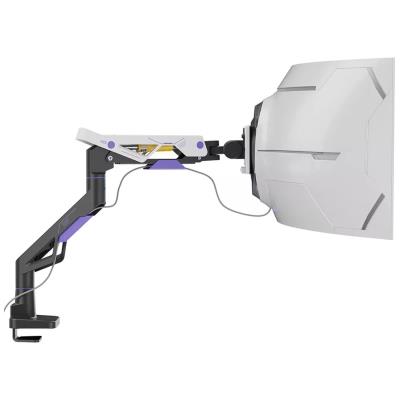 Neomounts DS70-256BL1 ACE Gaming Desk Mount, single display up to 57"  (Topfix clamp/grommet)