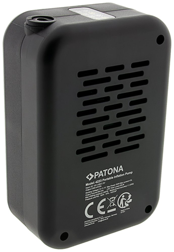 PATONA cestovní mini kompresor do auta, na kolo/ powerbank 4000 mAh/ LED SOS/ USB-A/ USB-C/ LCD