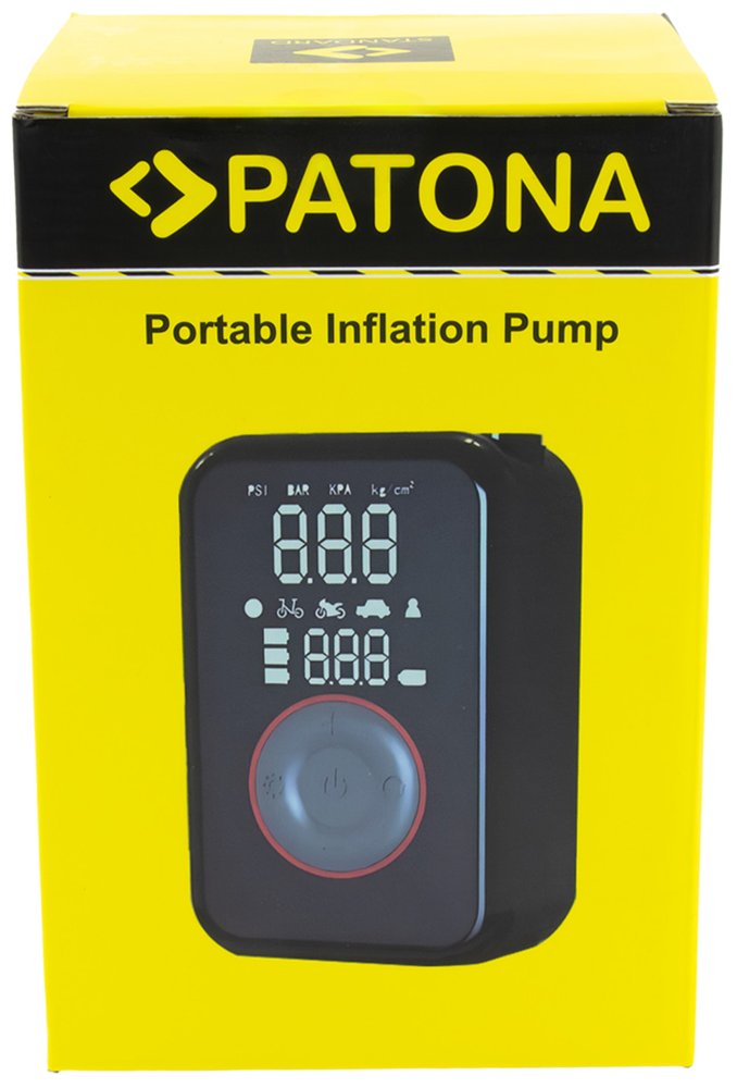 PATONA cestovní mini kompresor do auta, na kolo/ powerbank 4000 mAh/ LED SOS/ USB-A/ USB-C/ LCD