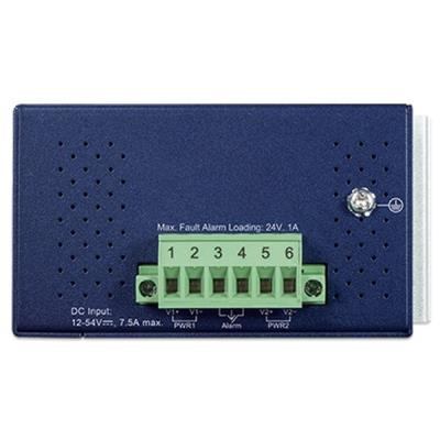 Planet IXT-900-2X1UP průmyslový konvertor 1x 10G Base-T 802.3bt PoE++ / 2x SFP+ 10G Base-X, IP40, -40~75°C, dual power