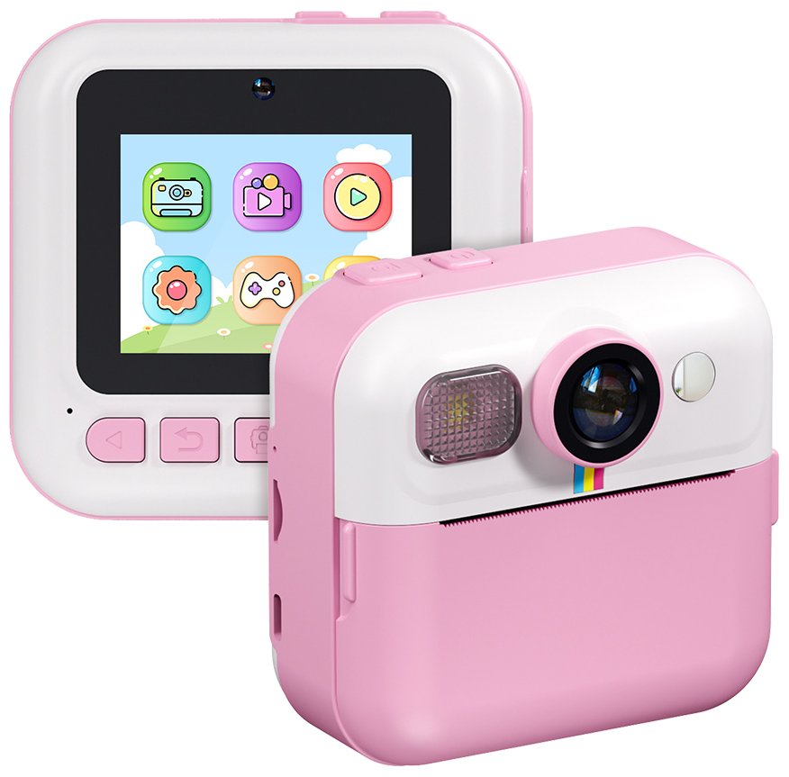 COLORWAY dětský fotoaparát a kamera s tiskárnou CW-PHP01P/ 2,4" IPS/ 1500mAh/ USB-C/ Android/ iOS/ růžová