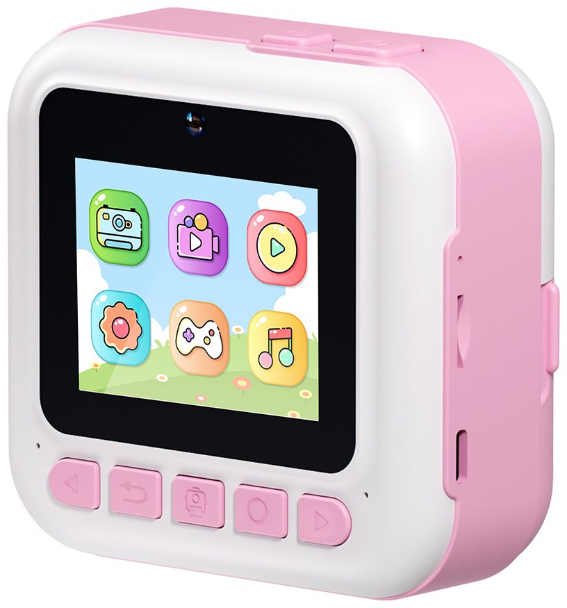 COLORWAY dětský fotoaparát a kamera s tiskárnou CW-PHP01P/ 2,4" IPS/ 1500mAh/ USB-C/ Android/ iOS/ růžová