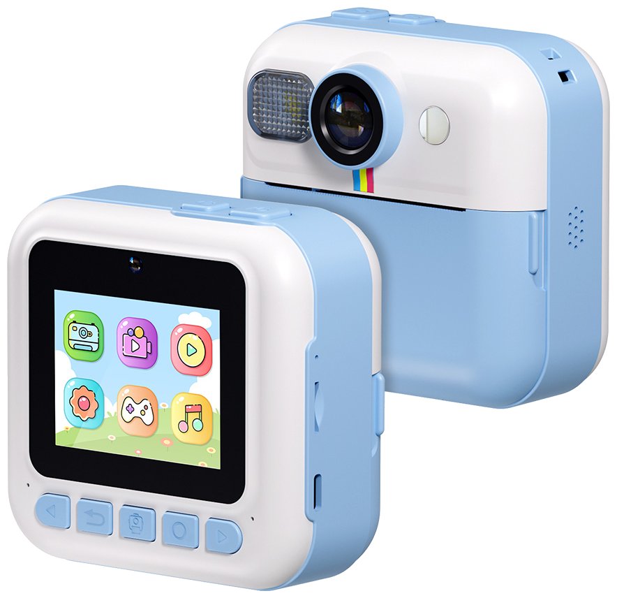 COLORWAY dětský fotoaparát a kamera s tiskárnou CW-PHP01B/ 2,4" IPS/ 1500mAh/ USB-C/ Android/ iOS/ modrá