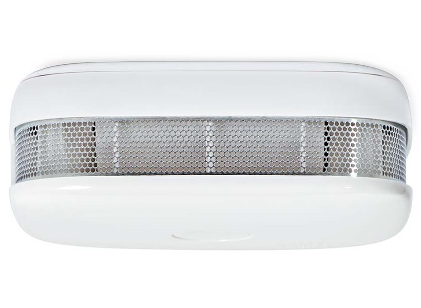 NEDIS Wi-Fi chytrý detektor kouře/ napájení z baterie/ hlasitost 85 dB/ výdrž snímače 10 let/ Android & iOS/ bílý