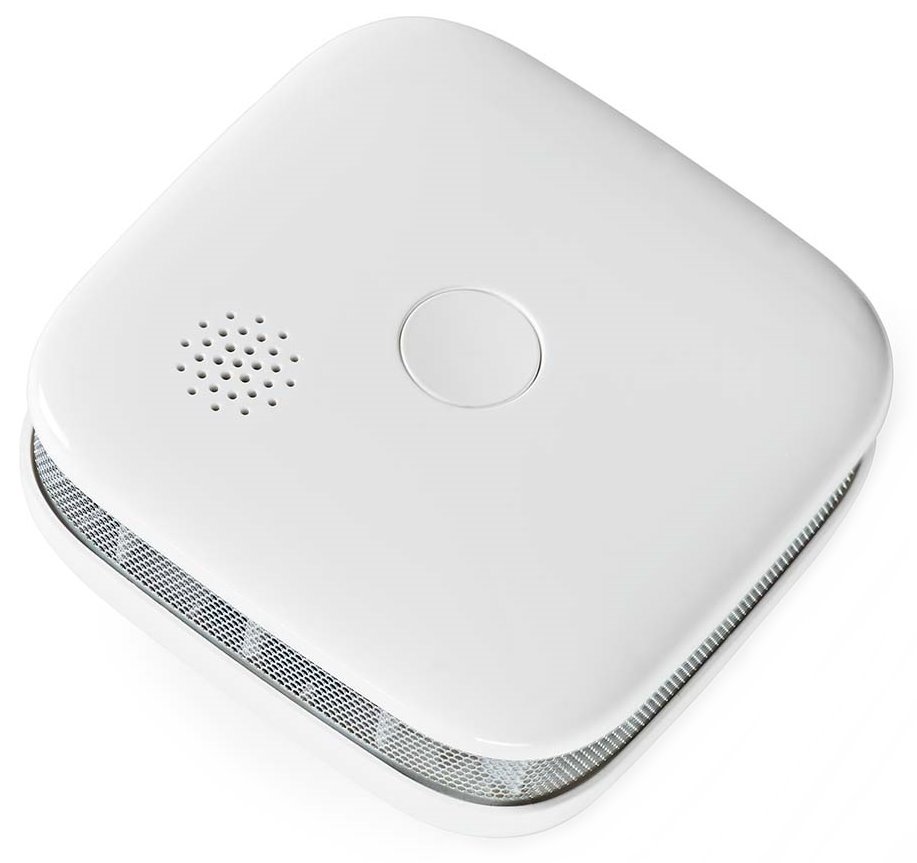 NEDIS Wi-Fi chytrý detektor kouře/ napájení z baterie/ hlasitost 85 dB/ výdrž snímače 10 let/ Android & iOS/ bílý