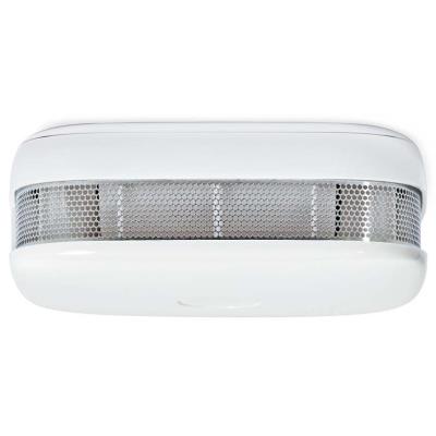NEDIS Wi-Fi chytrý detektor kouře/ napájení z baterie/ hlasitost 85 dB/ výdrž snímače 10 let/ Android & iOS/ bílý