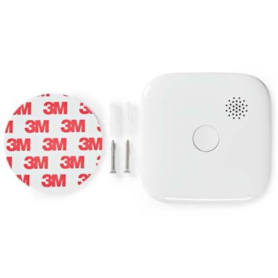 NEDIS Wi-Fi chytrý detektor kouře/ napájení z baterie/ hlasitost 85 dB/ výdrž snímače 10 let/ Android & iOS/ bílý