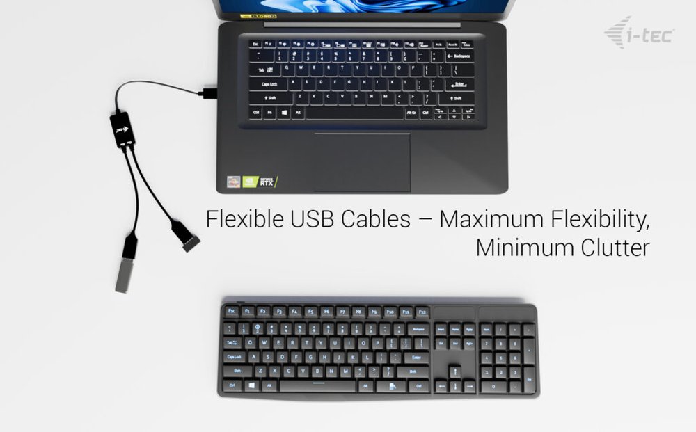 i-tec USB-A kabel HUB 2 port (2x USB-A)