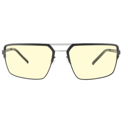 GUNNAR kancelářske/herní brýle  PINNACLES ONYX-SILVER jantarová skla BLF 65 GUNNAR focus