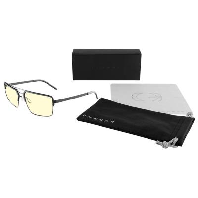 GUNNAR kancelářske/herní brýle  PINNACLES ONYX-SILVER jantarová skla BLF 65 GUNNAR focus