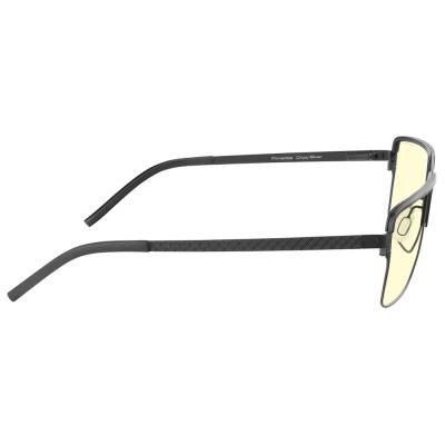 GUNNAR kancelářske/herní brýle  PINNACLES ONYX-SILVER jantarová skla BLF 65 GUNNAR focus