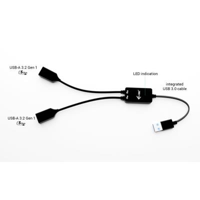 i-tec USB-A kabel HUB 2 port (2x USB-A)