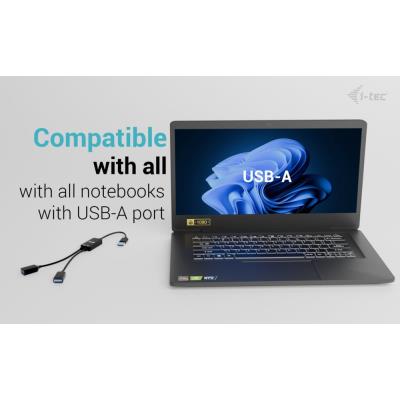 i-tec USB-A kabel HUB 2 port (2x USB-A)