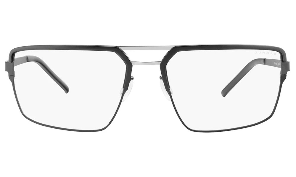 GUNNAR kancelářske/herní brýle  PINNACLES ONYX-SILVER čirá skla-PRO BLF 35 GUNNAR focus