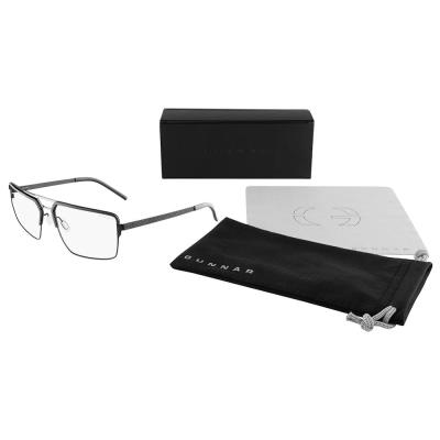 GUNNAR kancelářske/herní brýle  PINNACLES ONYX-SILVER čirá skla-PRO BLF 35 GUNNAR focus