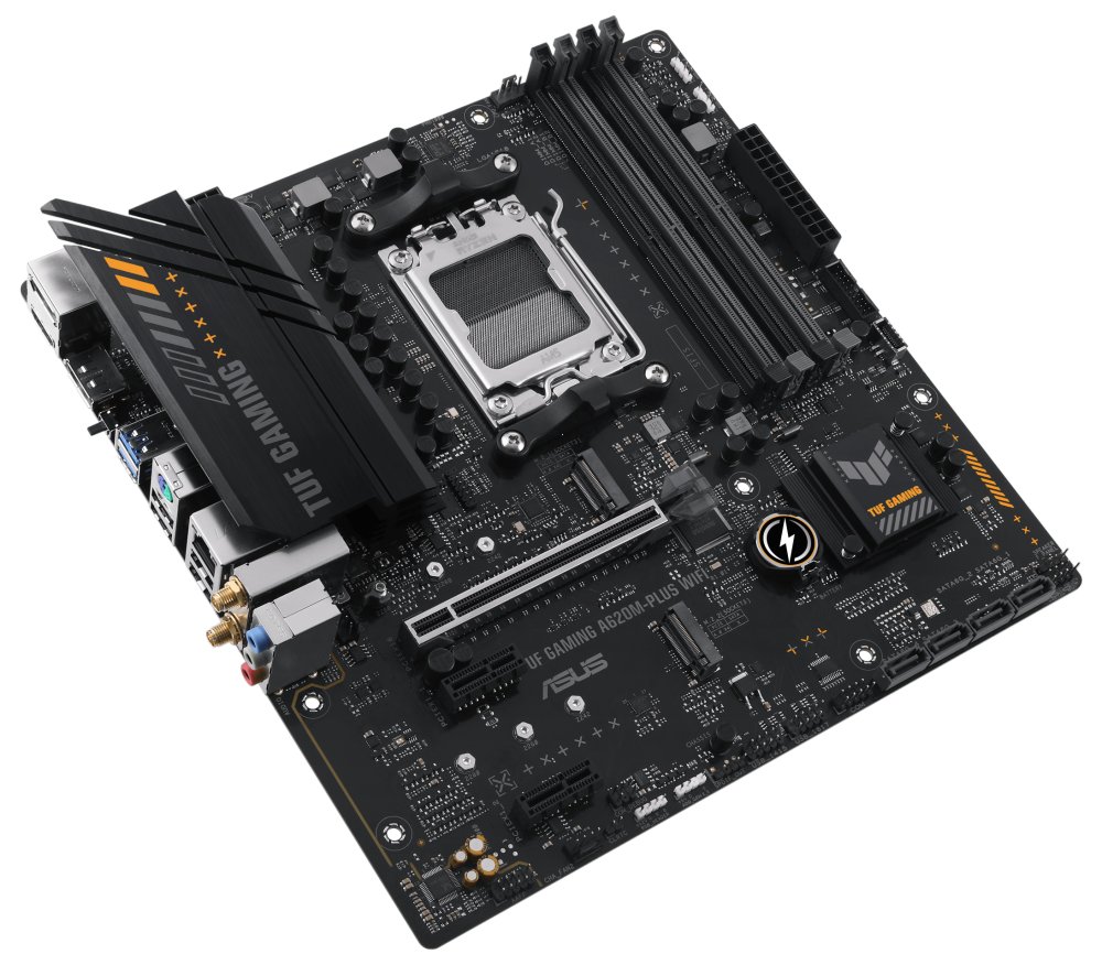 ASUS TUF GAMING A620M-PLUS WIFI / A620 / AM5 / 4x DDR5 / M.2 / HDMI / 2x DP / WiFi / mATX