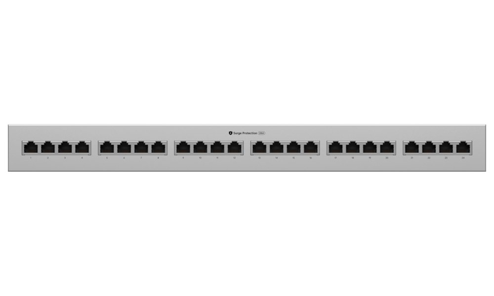 Ubiquiti Ethernet Surge Protection Panel 24 - Přepěťová ochrana do racku, pro 24 zařízení, 10GbE, PoE++, 20kA