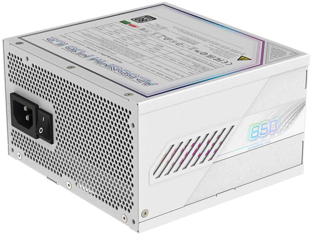 GIGABYTE AORUS ELITE P850W ICE / zdroj / 850W / ATX3.0 / PFC / 120mm fan / 80PLUS Platinum / Modulární / Bílý