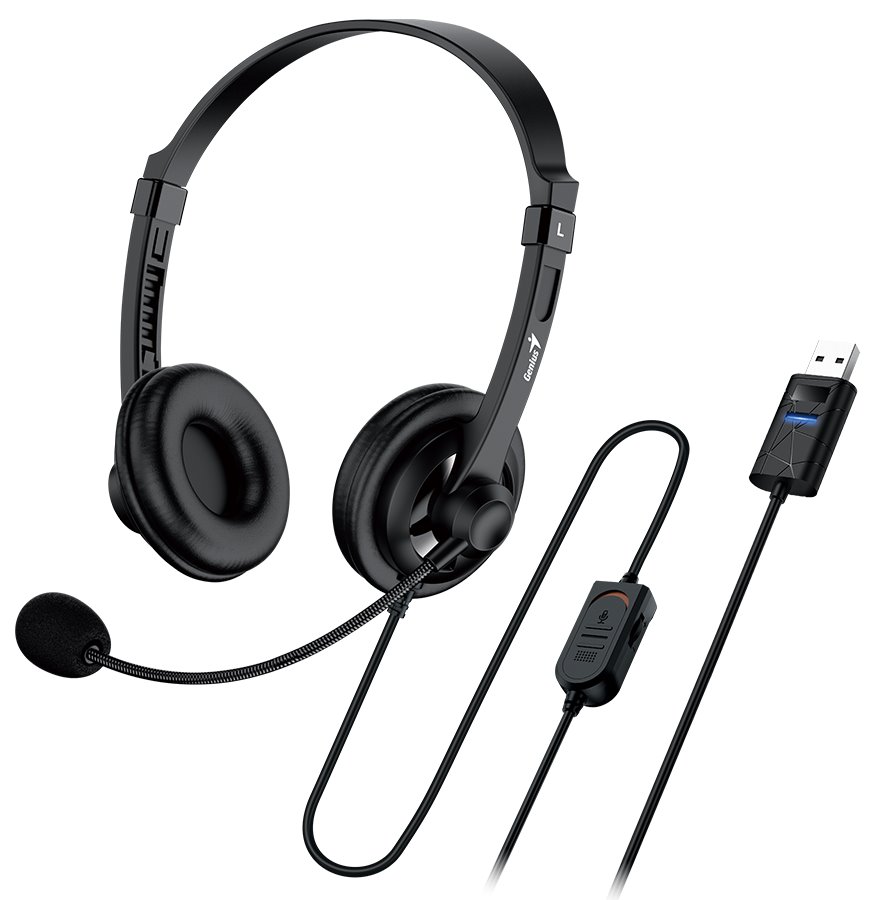 GENIUS headset HS-230U/ USB/ délka kabelu 2,4 m