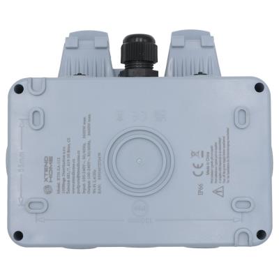 Xtend Home chytrá venkovní dvouzásuvka, IP66, WiFi, správné spínání fáze, Tuya