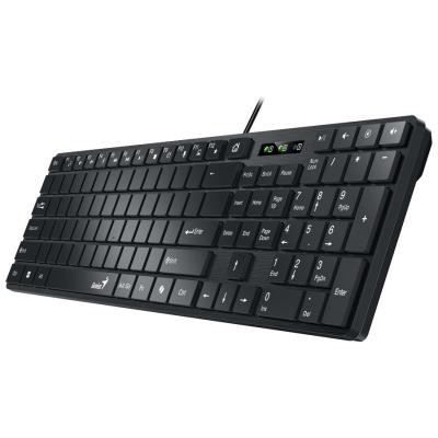 GENIUS Slimstar K500 Education/ pro výuku psaní na stroji/ Drátová/ Copilot/ USB/ černá/ layout bez písmen