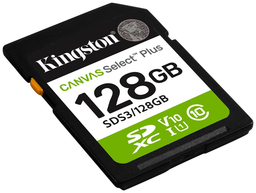 KINGSTON Canvas Select Plus Gen3 128GB SDXC / C10 / UHS-I U1 V10 / up to  150MB/s
