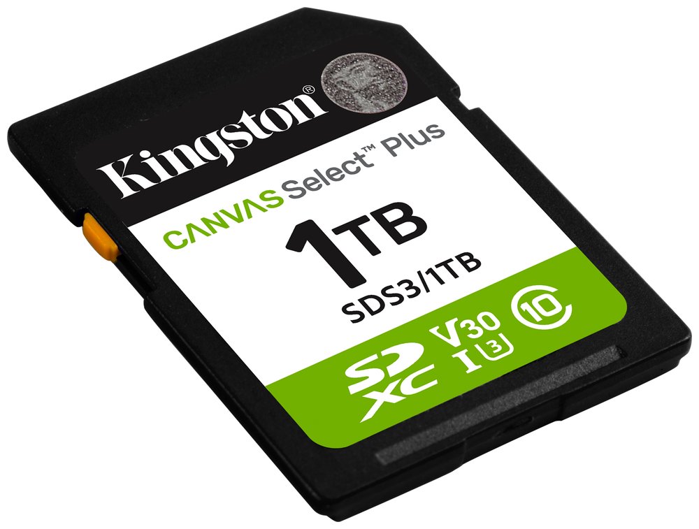 KINGSTON Canvas Select Plus Gen3 1TB SDXC / C10 / UHS-I U3 V30 / up to  150MB/s