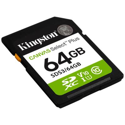 KINGSTON Canvas Select Plus Gen3 64GB SDXC / C10 / UHS-I U1 V10 / up to  100MB/s
