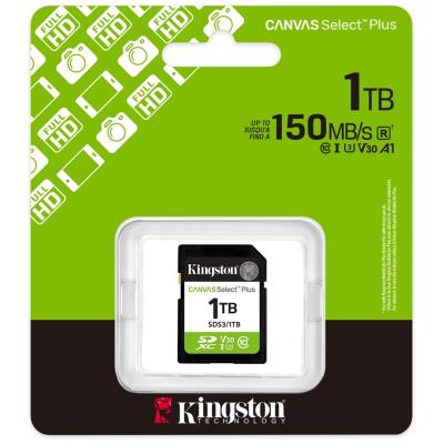 KINGSTON Canvas Select Plus Gen3 1TB SDXC / C10 / UHS-I U3 V30 / up to  150MB/s